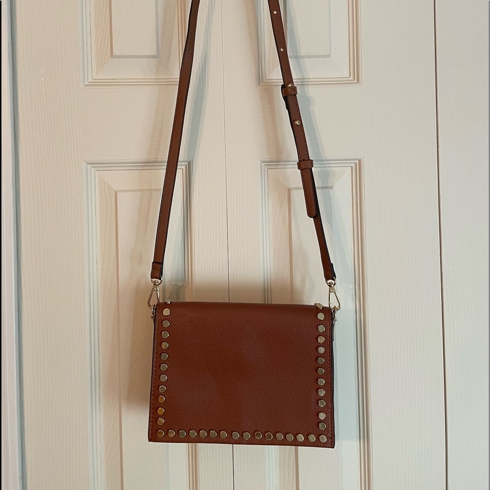 Steve Madden Brown Crossbody Bag with Gold Accents